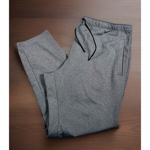 Rhone Tapered Stretch Jogger Men XL Gray Zip Pocket 1/2 Cuffed Leg Sweatpant-EUC